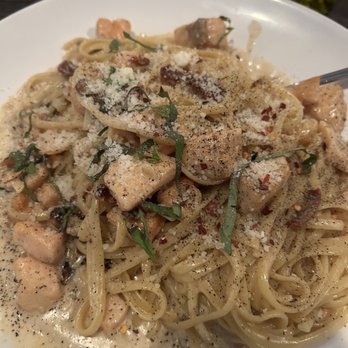 Cara Mia - Salmon Linguine - Italian Near Me - Rancho Cucamonga, California