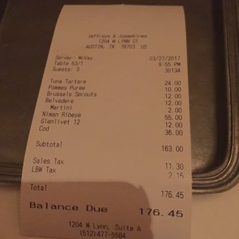 Jeffrey's - American Near Me - Austin, Texas