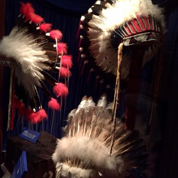 High Desert Museum - 09.01.18  feathered headdresses worn by Plateau men holding tribal authority such as warriors or chiefs - Museums Near Me - Bend, Oregon