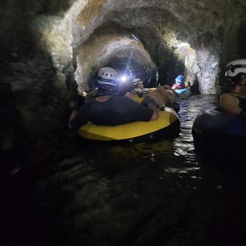 Kaua'i Backcountry Adventures - Going through one of the tunnels. There were 4 in total and all were fun. Lights on!! - Tubing Near Me - Lihue, Hawaii Kaua'i Backcountry Adventures - Going through one of the tunnels. There were 4 in total and all were fun. Lights on!! - Tubing Near Me - Lihue, Hawaii