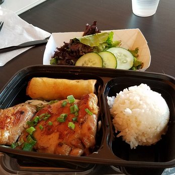 Da Coconut Cafe - Teriyaki chicken plate with lumpia and salad - Poke Near Me - Temecula, California