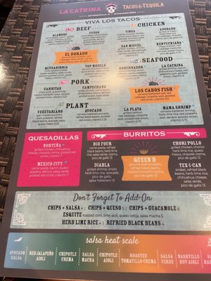 Menu photo 1 La Catrina Jeffersonville, IN
