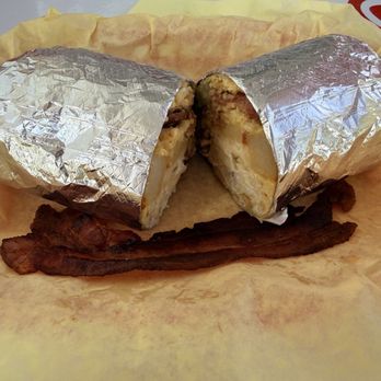 Cali Taco Rico - Bacon breakfast burrito - Mexican Near Me - Bellflower, California