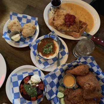 The Post Colorado - Boulder - Buttermilk Cheddar Biscuits, Chicken and Waffles, Creamy Grits, Beets and Sweets, Half Bird - Breweries Near Me - Boulder, Colorado The Post Colorado - Boulder - Buttermilk Cheddar Biscuits, Chicken and Waffles, Creamy Grits, Beets and Sweets, Half Bird - Breweries Near Me - Boulder, Colorado
