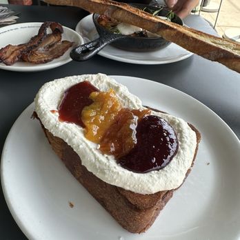 Sqirl - The famed ricotta toast with 4 original seasonal jams! - New American Near Me - Los Angeles, California Sqirl - The famed ricotta toast with 4 original seasonal jams! - New American Near Me - Los Angeles, California