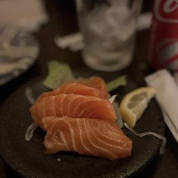 salmon sashimi is soooo buttery it melts in your mouth salmon sashimi is soooo buttery it melts in your mouth