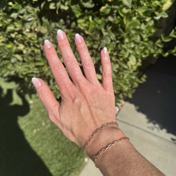 River Nails and Spa - French ombré with chrome on top - Nail Salons Near Me - Fresno, California