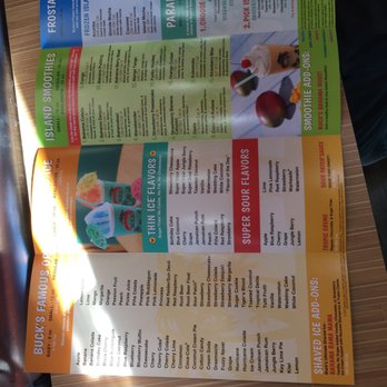 Bahama Buck's - Mansfield - Menu - Shaved Ice Near Me - Mansfield, Texas
