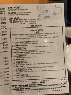 Menu photo 6 Bai Thong Tucson, AZ