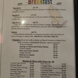 Patty's Kitchen - Breakfast Menu