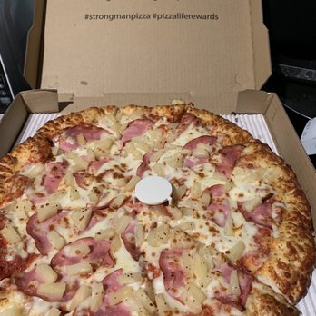 Strongman Pizza - Hawaiian Pizza - Pizza Near Me - Redlands, California Strongman Pizza - Hawaiian Pizza - Pizza Near Me - Redlands, California