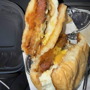Lapu Lapu - Chorizo Sandwich (a look inside) - Breakfast & Brunch Near Me - Arlington, Virginia Lapu Lapu - Chorizo Sandwich (a look inside) - Breakfast & Brunch Near Me - Arlington, Virginia