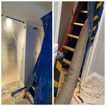 My Insulation Guy - Attic cleaning and insulation removal set up. - Insulation Installation Near Me - Riverside, California
