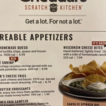 Cheddar's Scratch Kitchen - A menu - American Near Me - Charlotte, North Carolina Cheddar's Scratch Kitchen - A menu - American Near Me - Charlotte, North Carolina
