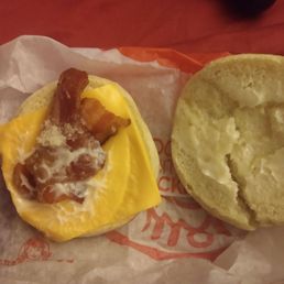 Jr. Bacon Cheeseburger but missing patty wth! Jr. Bacon Cheeseburger but missing patty wth!