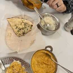 top chicken Tikki Masala, bottom chicken korma
