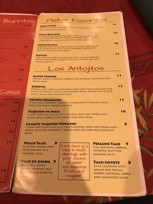 Menu photo 1 Santo Coyote Mexican Kitchen La Conner, WA Menu photo 1 Santo Coyote Mexican Kitchen La Conner, WA