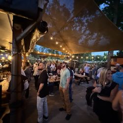 McKay's Taphouse & Beer Garden - Backyard. Order drinks & food here on the left.