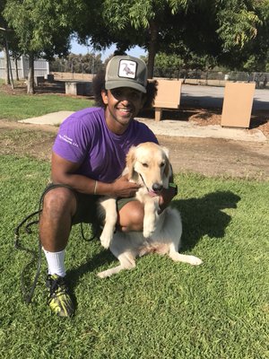 4-WEEK ADULT DOG TRAINING PROGRAM - Our comprehensive 4-week adult dog program is curated explicitly for dogs exhibiting mild aggression toward various stimuli, combined with a lack of obedience training. This program is ideal for dogs facing reactivity challenges (without biting) and those experiencing fear, confidence, and leash-related issues.
We specialize in addressing these behavioral complexities by providing tailored training sessions to mitigate aggression triggers and instill fundamental obedience skills. Our program aims to transform reactive behavior into positive responses and bolster your dog's confidence in diverse situations.
Whether your dog struggles with reactivity, fearfulness, lack of confidence, or leash-related problems, our specialized 4-weeks program is structured to cater to these challenges, fostering a more balanced and well-behaved companion. 4-WEEK ADULT DOG TRAINING PROGRAM - Our comprehensive 4-week adult dog program is curated explicitly for dogs exhibiting mild aggression toward various stimuli, combined with a lack of obedience training. This program is ideal for dogs facing reactivity challenges (without biting) and those experiencing fear, confidence, and leash-related issues.
We specialize in addressing these behavioral complexities by providing tailored training sessions to mitigate aggression triggers and instill fundamental obedience skills. Our program aims to transform reactive behavior into positive responses and bolster your dog's confidence in diverse situations.
Whether your dog struggles with reactivity, fearfulness, lack of confidence, or leash-related problems, our specialized 4-weeks program is structured to cater to these challenges, fostering a more balanced and well-behaved companion.