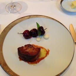 Goose liver with cherries and cheese. Amazing combo of flavors!!! Goose liver with cherries and cheese. Amazing combo of flavors!!!