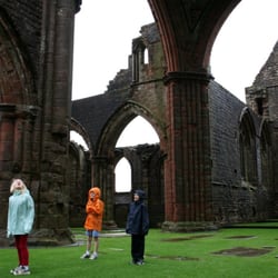 Sweetheart Abbey - Kids love the ruins
