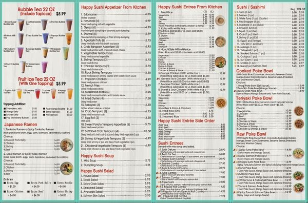 Menu photo 5 Happy Sushi Lexington, KY Menu photo 5 Happy Sushi Lexington, KY