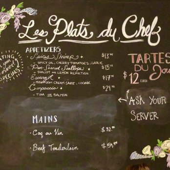 Jules Bistro - Bring on today's plats du chef! - French Near Me - Toronto, Ontario