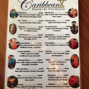 Caribbean Resort Tiki Bar - Beautiful cocktails at great prices! *Cocktail Menu* - Tiki Bars Near Me - Hollywood, Florida Caribbean Resort Tiki Bar - Beautiful cocktails at great prices! *Cocktail Menu* - Tiki Bars Near Me - Hollywood, Florida