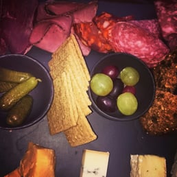 Our meat and cheese board which featured milleens my favourite cheese from Cork!