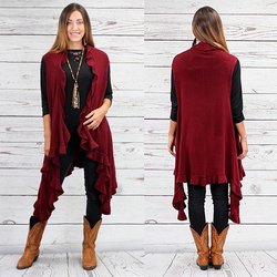 Diamonds And Diesels - Maroon Cardigan