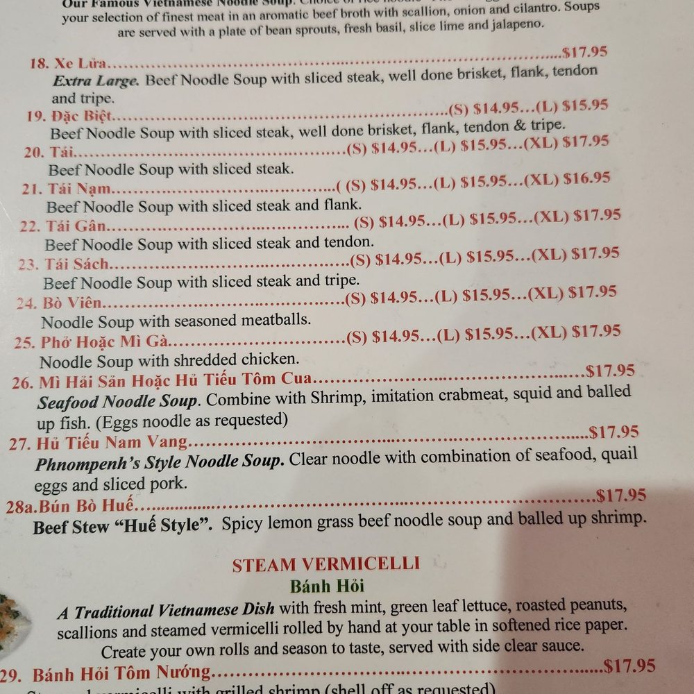 Pho Horn's - Menu - Vietnamese Near Me - Pawtucket, Rhode Island