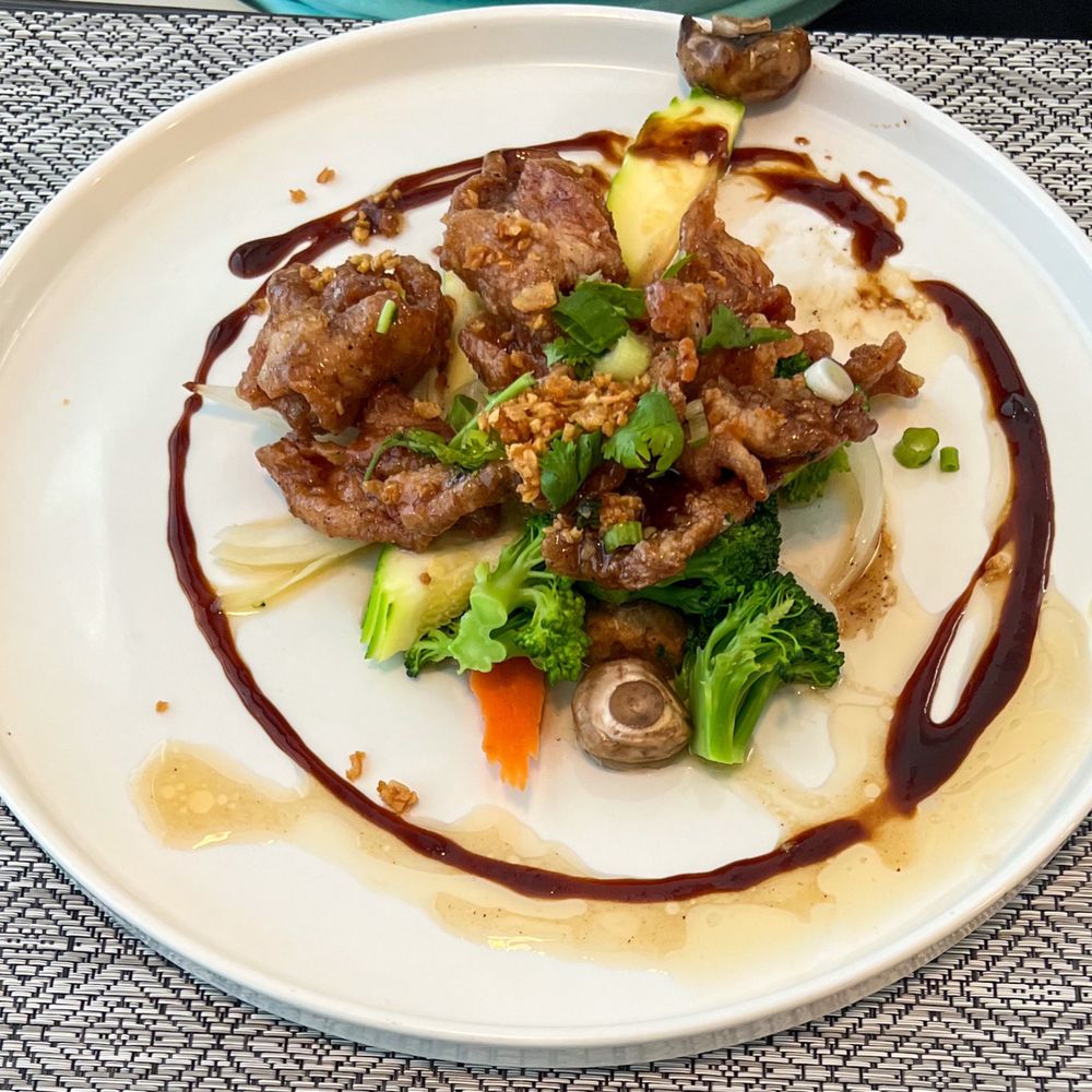 Thai & Vine - Garlic pork - Thai Near Me - Oak Island, North Carolina Thai & Vine - Garlic pork - Thai Near Me - Oak Island, North Carolina