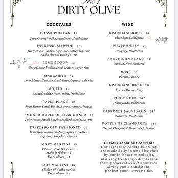 The Dirty Olive - Menu - Bars Near Me - Huntsville, Alabama The Dirty Olive - Menu - Bars Near Me - Huntsville, Alabama