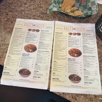 Gusto al Gusto - menus - Mexican Near Me - Fairfield, California