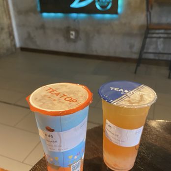 Tea Top - Rose Milk Tea & Fresh Grapefruit Green Tea - Bubble Tea Near Me - Katy, Texas