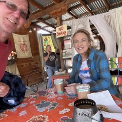 Annies Little Sure Shot - Enjoying our coffee, cookie's and conversation's with Annie.