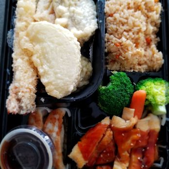 Miyabi Sushi - Bento box with fried rice, chicken teriyaki, shrimp tempura w veggies, gyoza - Sushi Bars Near Me - Richmond, Virginia Miyabi Sushi - Bento box with fried rice, chicken teriyaki, shrimp tempura w veggies, gyoza - Sushi Bars Near Me - Richmond, Virginia