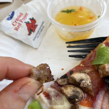 Harbor Pizza - Piece of tinfoil on my sausage - Pizza Near Me - El Granada, California Harbor Pizza - Piece of tinfoil on my sausage - Pizza Near Me - El Granada, California