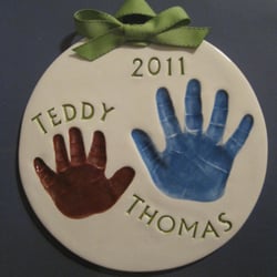 Cutie Pies Clay Print Keepsakes - Cutie Pies Keepsakes Sibling Double: $65