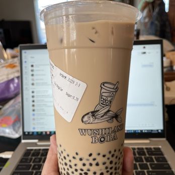 Wushiland Boba - My drink while working from home - Bubble Tea Near Me - Cerritos, California Wushiland Boba - My drink while working from home - Bubble Tea Near Me - Cerritos, California