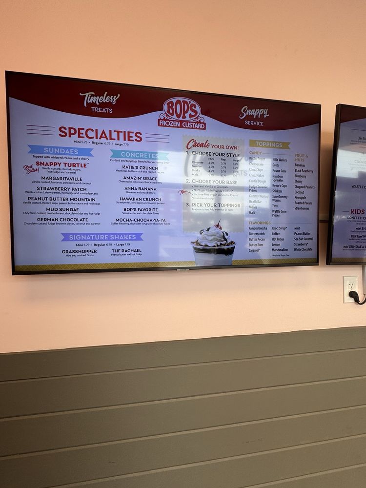 Food from Bop’s Frozen Custard