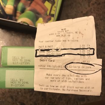 ALDI - a receipt for a teenage mutant - Grocery Near Me - Lincoln, Nebraska ALDI - a receipt for a teenage mutant - Grocery Near Me - Lincoln, Nebraska