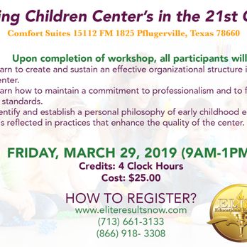 Elite Educational Enterprises - Austin, Texas Child Care Director Training - Vocational & Technical School Near Me - Houston, Texas Elite Educational Enterprises - Austin, Texas Child Care Director Training - Vocational & Technical School Near Me - Houston, Texas