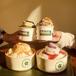 Noon Korean Bingsoo House - Strawberry Bingsoo, Mango Bingsoo, Matcha Bingsoo, Korean Sweet Corn Bingsoo (Instagram: foodwithbros)