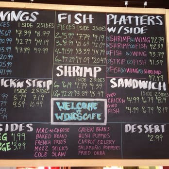 Wings Cafe - Main menu. Sorry, forgot the flavors pic! - New American Near Me - Kansas City, Missouri Wings Cafe - Main menu. Sorry, forgot the flavors pic! - New American Near Me - Kansas City, Missouri