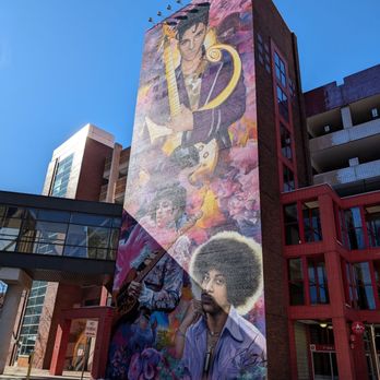 Prince Mural - Prince mural on a sunny day - Public Art Near Me - Minneapolis, Minnesota Prince Mural - Prince mural on a sunny day - Public Art Near Me - Minneapolis, Minnesota