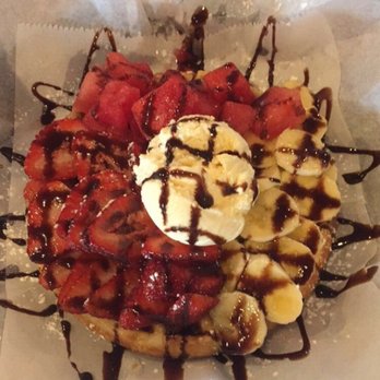 Sucre Cafe - Dessert waffle! With your choice of waffle, ice cream, and fruits! - Desserts Near Me - Plano, Texas Sucre Cafe - Dessert waffle! With your choice of waffle, ice cream, and fruits! - Desserts Near Me - Plano, Texas