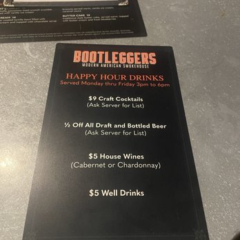Bootleggers Modern American Smokehouse - Happy Hour menu - Smokehouse Near Me - Phoenix, Arizona