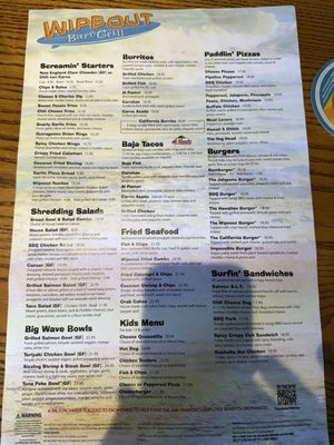 Menu photo 6 Wipeout Bar & Grill San Francisco, CA Menu photo 6 Wipeout Bar & Grill San Francisco, CA