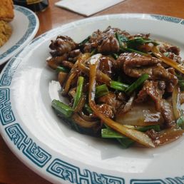 Hunan beef, lunch